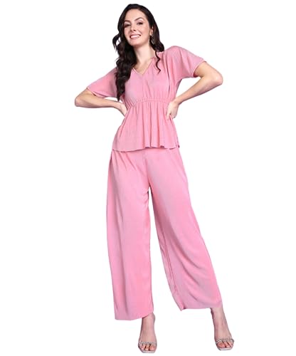 Image of POPWINGS Women Women Co Ord Set, Women Top and Bottom Set