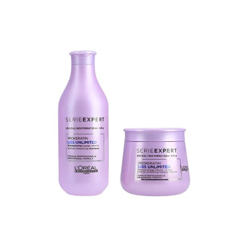 L'Oreal Professionnel Serie Expert Liss Unlimited Shampoo 300ml and Masque 250ml Duo