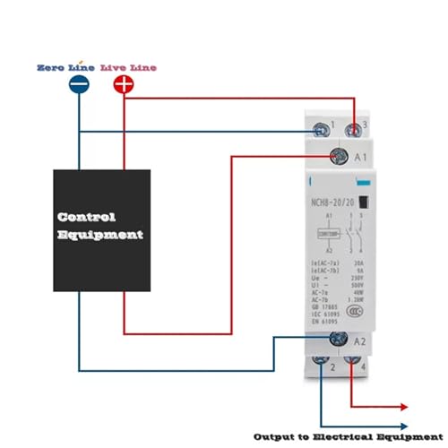 Contacteur rail Din NCH8-63A 2NO 2NC inverseur de source domestique - 2