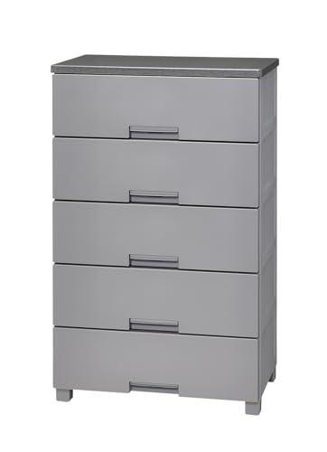 天馬 チェスト 完成品 フィッツチェスト 5段 タンス 幅65×奥行41×高さ105cm 特許取得済み 収納ケース 衣装ケース 日本製 再生材配合 サステナブル TSPP 【色 グレー】【型番 6505】