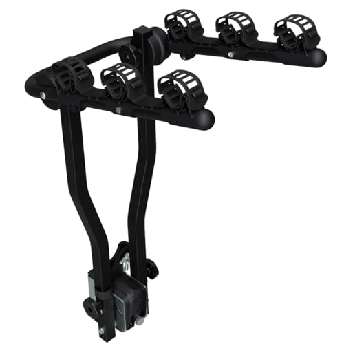 Peruzzo - Porte-vélo Attelage Arezzo - 3 Vélos - Support Inclinable - Compatible Fat Bike - Installation Facile - Acier Résistant - Système de Verrouillage Sécurisé - Pliable pour Rangement Compact