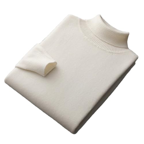 Men's Autumn and Winter Wool Sweater Warm Turtleneck Fashion Loose Plus Size Knitted Pullover