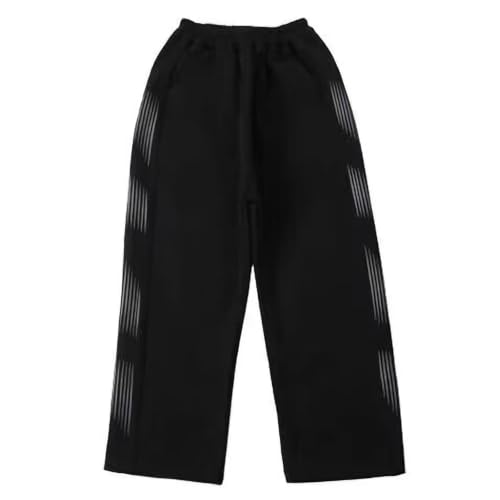 Girls Boys Fashion Y2k Sweatpants Streetwear Cotton Kids Youth Elastic Waist Wide Leg Track Pants Comfy Soft Clothes
