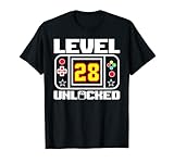 Photo Gallery livello 28 compleanno sbloccato divertente videogioco maglietta Photo Gallery livello 28 compleanno sbloccato divertente videogioco maglietta