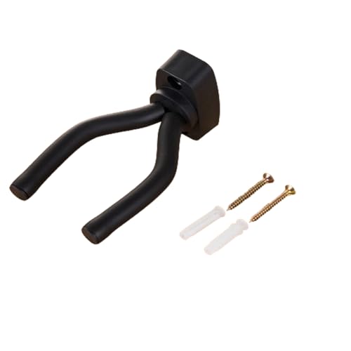 BORGBAR 2 Pack Guitar Mount Wall Hanger Stand Ukulele Guitar Wall Hook with Screws and Rubber Plugs, Fits All Size Guitars, Acoustic, Electric, Bass