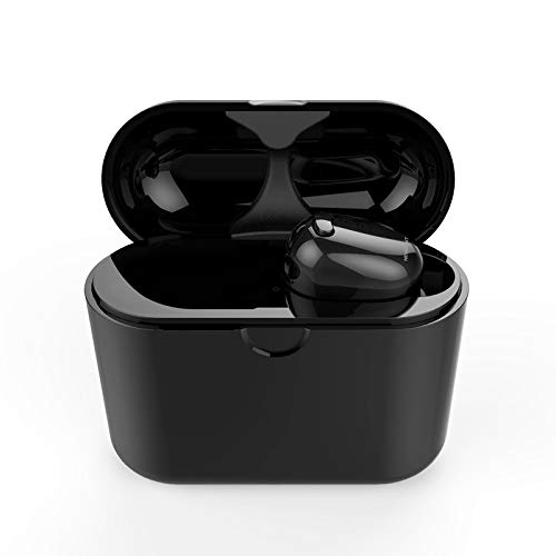 NENRENT S570+ Single Wireless Earbud,Smallest Mini Invisible Wireless Wireless Earpiece Headset Headphone Earphone with Mic Hands-Free Calls for iOS Android Smart Phones 1pcs (Black)…