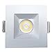 Diodesy 2-Inch LED Square Downlight Luminaire. Recessed Ceiling Light Fixture, 15-Watt, CCT 5 Color Changing (2700K/3000K/3500K/4000K/ 5000K), 1055 Lumens, White, Dimmable
