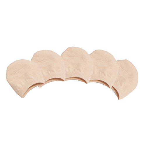 Whyme 5 Pairs Womens Cotton Toe Topper No Show Invisible Half Liner Socks Anti-slip for high heels2