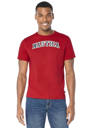 Nautica Men's Short Sleeve 100% Cotton Nautical Series Graphic Tee