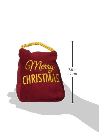 Pavilion Gift Company Pavilion-Merry Christmas-Red Velvet 6 Inch Tall-2 Pounds Door Stopper, 6" #TOP1