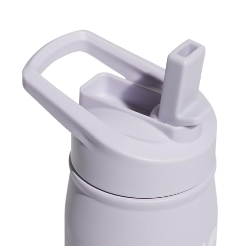 Image of adidas Straw Lid Metal Water Bottle 600 mL | Double-Wall Insulated, Leak-Resistant Lid, Stays Cold 24 Hours, Easy-Use Straw Top, Swap-Friendly Lid, Workouts & Daily Use