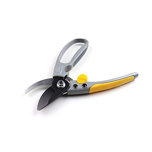 Rainbow Craft 8'' Bypass Pruner Shear, Rose Cutters, Herbs Scissors, Plant Trimming Shears for Garden&Lawn - Orange Color - Thumbnail 4