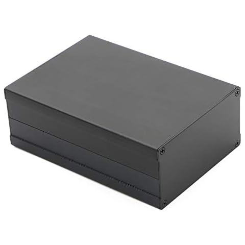 JIUWU Aluminum Project Box PCB Enclosure Case Sand Blast Reinforced Split for Audio Amplifier DIY Power Supply Signal Amplifier, 4.17 * 2.16 * 5.90 inch (LWH) Cover