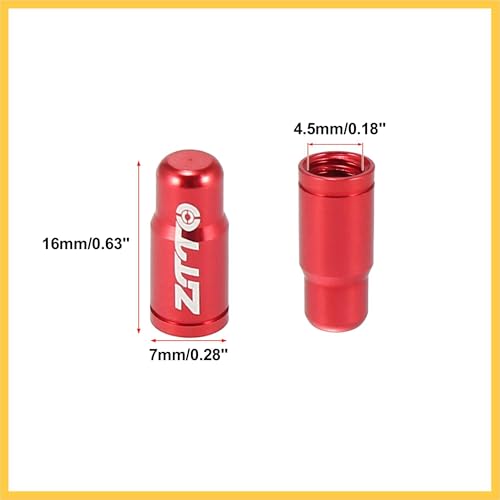 2 piezas de tapas de válvula de aleación de aluminio tipo francés para neumáticos de bicicleta de montaña bicicleta de carretera MTB rojo miniatura 5