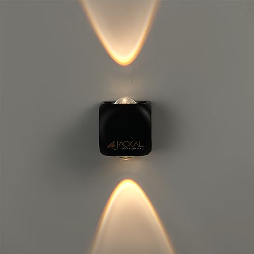 Image of JACKAL 4 Watt Warm White Up Down LED Outdoor Wall Lights Waterproof (2 Way) - IP65 Grade Waterproof Metal Body | Fancy Exterior Wall Mounted Light, Wall Lamp - 6 Months Warranty