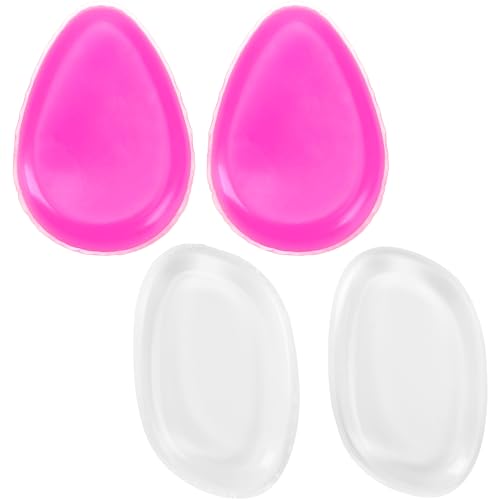 4 Pack Jelly Silicone Makeup Sponge Set for Women, Non-Absorbent Flawless Beauty Application...