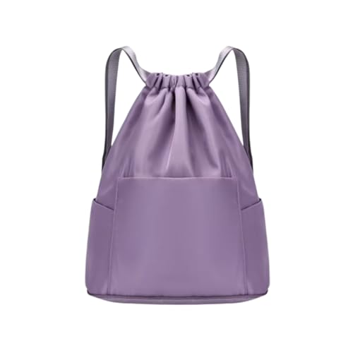Mochila Esportiva Bolsa Treino Tipo Saco Fechamento Em Cordão Mochila Academia Sacola Resistente À água Alça Ajustável Com Compartimento Marca Appari (Lilás)