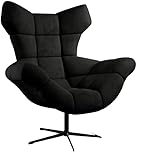  DomiMeble Drehsessel Wohnzimmer Sessel Sensi Ohrensessel XXL Egg Chair - solide und bequem großer Stuhl - Beständigkeit gegen Schmutz und Beschädigung - 360 Grad drehbar - 104 x 84 x 119 cm