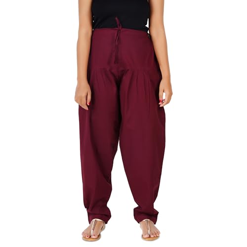 Image of Happy Bunny Salwar Pant for Women, Fine Cotton Ethnic Trousers with Drawstring Waist, Comfortable Daily, Office & Casual Wear Bottoms