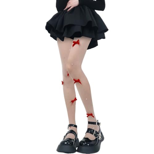 Image of Benefeet Sox Womens Sheer Tights Sexy High Waist Pantyhose Patterned Transparent Nylon Silk Thin Stockings