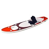 Homgoday SUP-Board-Set Aufblasbar Rot 300x76x10 cm Aufblasbares Stand Up Paddle Board Model93382