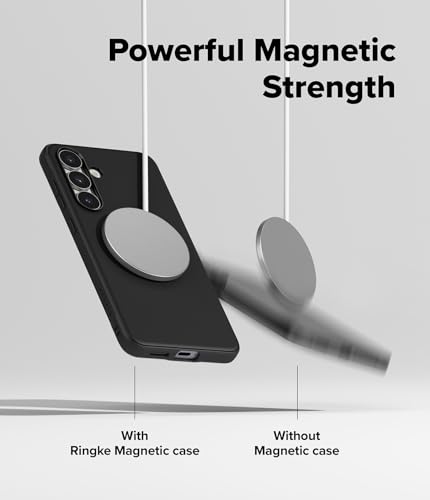 Image of Ringke Onyx for Samsung Galaxy S25 FE Case [Compatible with MagSafe] [Anti-Fingerprint] Ultra Thin Lightweight Shockproof Cover with Non-Slip Side Grip - Magnetic Black