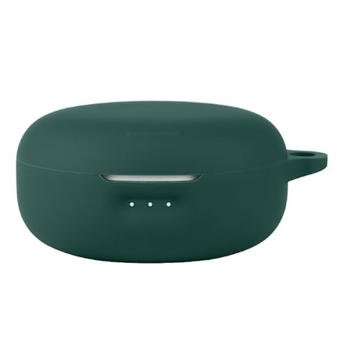 CYBERGARAGE・For Soundcore Sleep A30 ケース シリコン シンプル カラビナ付き ワイヤレスイヤホン カバー 傷防止 For Anker アンカー サウンドコア 保護カバー(ダークグリーン)