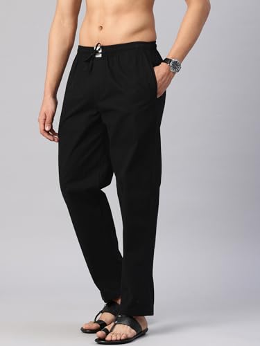 Image of Majestic Man Men Mid Rise Comfort Fit Solid Pure Cotton Casual Style Lounge Pants