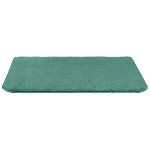 American Soft Linen Fluffy Foamed Non Slip Comfortable Bath Mat Rug, 21 x 32 in, Colonial Blue