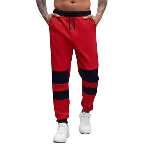 Sweatpants for Men Casual Drawstring Jogger Tapered Pants Elastic Waist Loose Athletic Workout Trousers