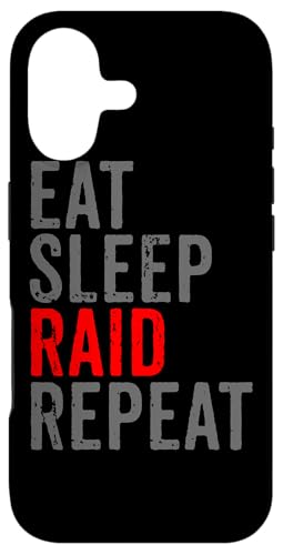 Eat Sleep Raid Repeat rfIQ[IC Q[}[ Y {[CY X}zP[X iPhone 17 p