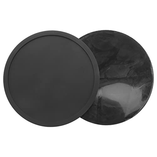 Sous-verres en silicone noir rond protège-table souple lavable pack 32 - 5