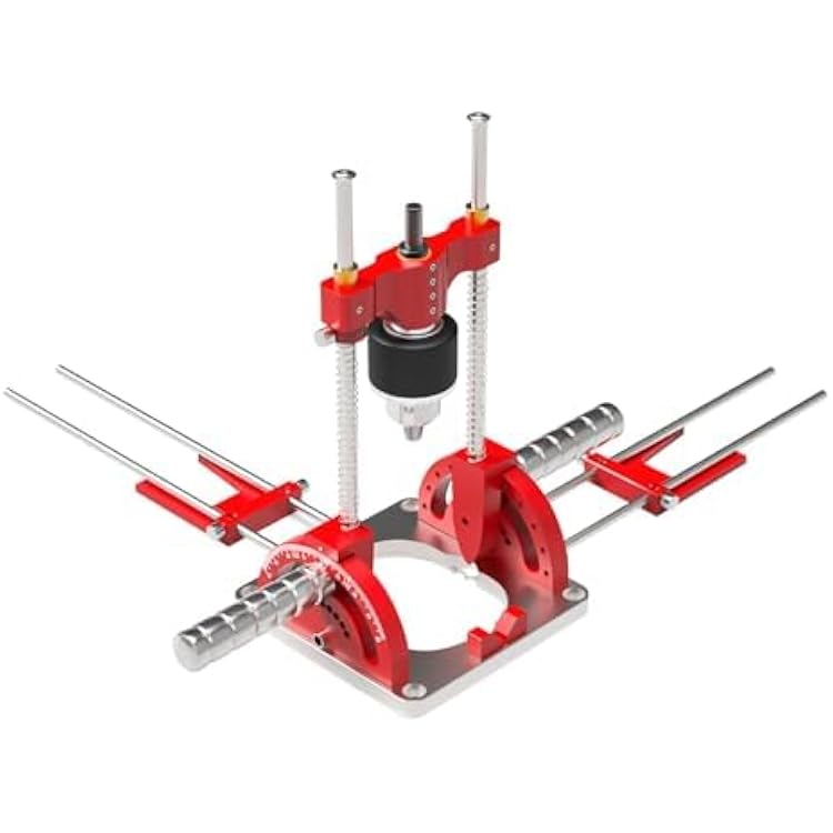 Portable Multi-Angle Drill Guide, Precision Multi-Angle Drill Guide for 1/16 - 1/2 Power Drills, 0 to 60 Angle Drill Guide Self-Centering Hand Drill Guide