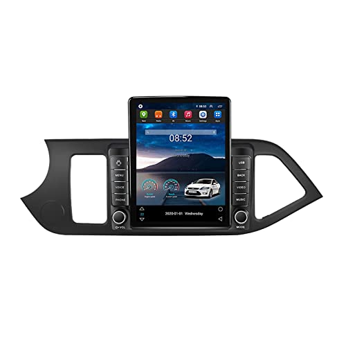 Autoradio Android 11 Navigation GPS pour KIA Picanto Morning 2011-2016 9.7 Pouces Écran Tactile Bluetooth Voiture Stéréo avec USB Soutien 4G WiFi Bluetooth Caméra Arrière Commandes au Volant (Color :