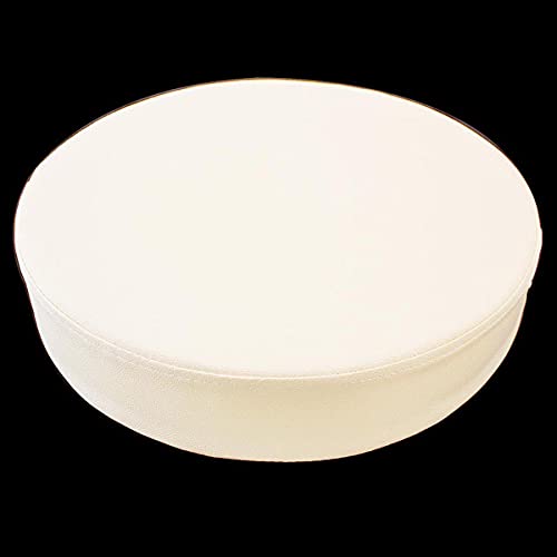 Waigg Kii Cojín impermeable de piel sintética para silla de jardín, cojines de asiento blandos, redondos acolchados de 5/8 cm (beige, 40 x 40 x 5 cm)