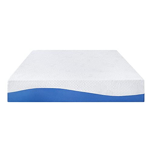 Olee Sleep Aquarius 25.40cm Memory Foam Matratze in Blau, Twin XL Cover