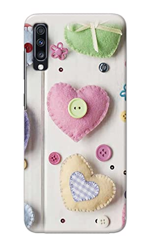 Image of PRINTFIDAA Heart Shape Hard Back Cover for Samsung Galaxy A70 / Samsung A70s, SM-A705FN / DS, SM-A705YN Back Cover -(P6) KAT1010