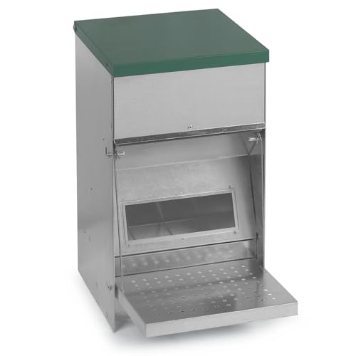 Agrarzone Hühner Futterautomat mit Trittplatte 10 kg - Rattensicherer Hühnerfutter Automat - Futterspender Hühner reduziert Futterverschwendung - Futtertrog Hühner & Geflügel Agrarzone Hühner Futterautomat mit Trittplatte 10 kg - Rattensicherer Hühnerfutter Automat - Futterspender Hühner reduziert Futterverschwendung - Futtertrog Hühner & Geflügel