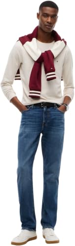 Tommy Hilfiger Herren Slim Fit Stretch Baumwolle Langarm Top, Heathered Oatmilk, S – Ansicht 4