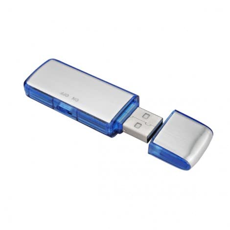8GB Digital Voice Recorder USB Flash Drive Voice Activated Recording Silver-Blue/Black - 1 Pc-image-26