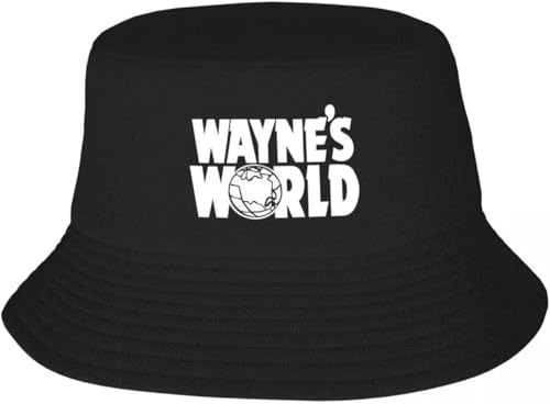 Chapeau Wayne’s World résistant pour éviter les coups de soleil avec style rétro noir