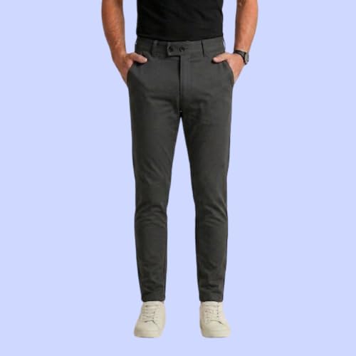 Image of Men's Formal Trousers | Premium Lycra Stretch Pants | Standard Fit | Comfortable Office, Business & Casual Wear | Stylish Men's Bottom Wear