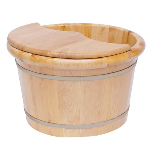 Bañera de pies con masajeador y tapa, color madera miniatura 7