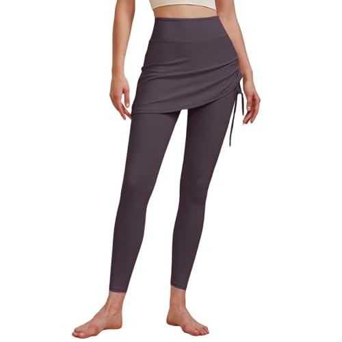 Pantalon de yoga moulant femme élastique avec legging sport taille haute