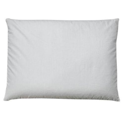 Sobakawa Almohada de Trigo sarraceno, algodón orgánico, tecnología Natural, sueño Fresco, Soporte Cervical, para Dormir Boca Arriba o de Lado, cojín de meditación, Blanco, tamaño Queen
