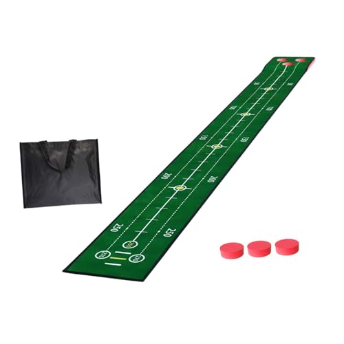 YIJU Golf Putting Mat Alignment Guide Professional Practice Convenient Golf Training Pad for Game Outdoor Backyard Home Exercise, Red No Putter Balls