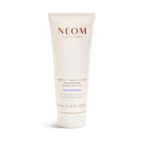 Neom - Magnesium Body Butter | 6.76 Fl Oz (200ml) | Lavender, Chamomile, & Patchouli | Lotion for Sleep with Essential Oils | 100% Natural Fragrances | Nourish & Soften | Signature Sleepy Scent