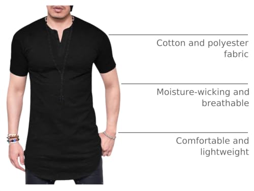 LIWEIKE Mens Hipster Hip Hop Swag Curved Hem Short Sleeve T Shirt by LIWEIKE - Used condition - US$15.95