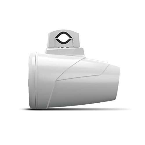 Image of Rockford Fosgate M2WL-8 Color Optix 8 inch Wake Tower Cans - White (Pair) | 2-way Marine Speakers, 250 Watts RMS / 1000 Watts Peak, Sport and Stainless Grilles, Multicolor LED Lighting Experience
