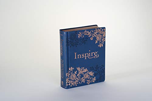 Inspire Bible NLT (Hardcover LeatherLike, Navy): The Bible for Coloring & Creative Journaling